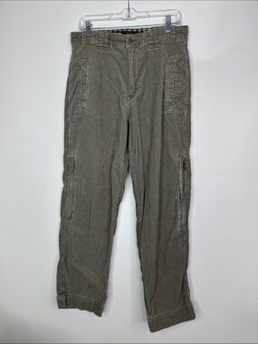 Vintage Route 66 Corduroy Cargo Gray Pants Size 32x32 Y2K